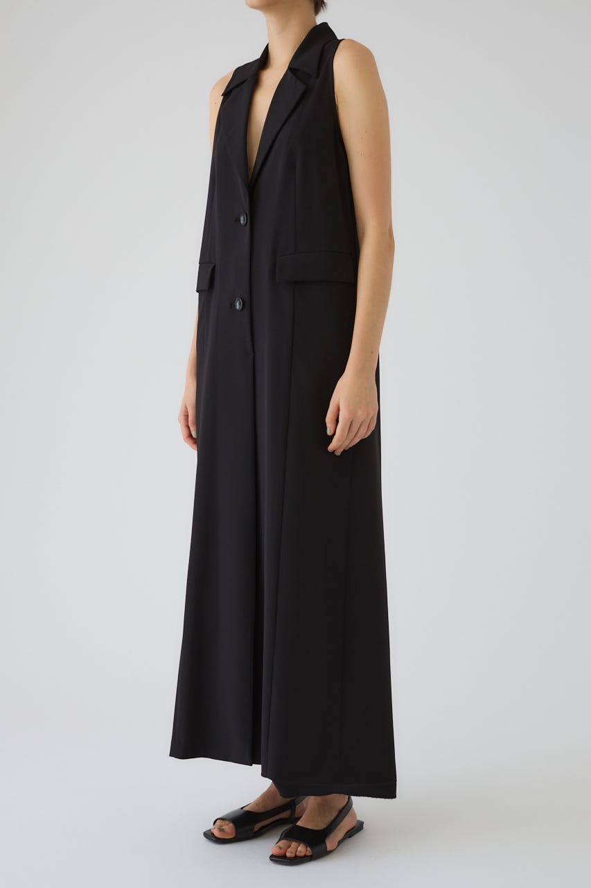 5/1- order start Halter neck tailored dress BLK 36