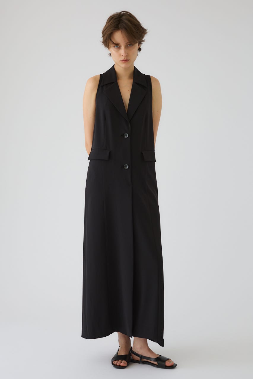 5/1- order start Halter neck tailored dress BLK 36