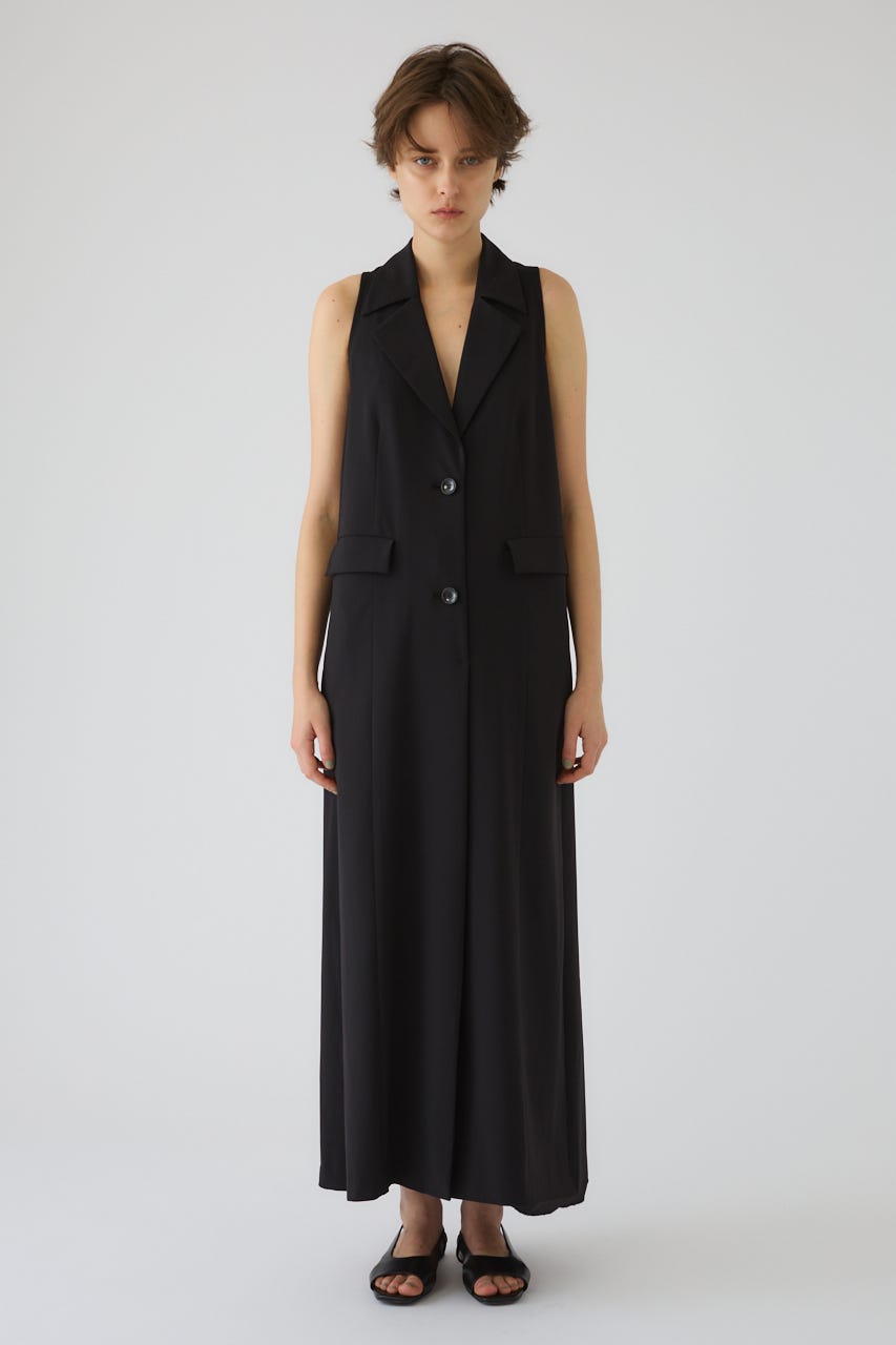 5/1- order start Halter neck tailored dress BLK 36