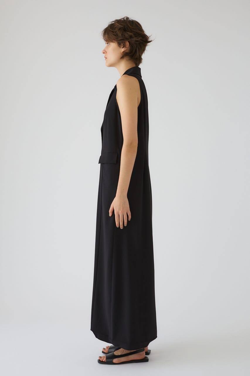 5/1- order start Halter neck tailored dress BLK 36