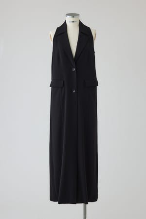 RIM.ARK ロングコート　ワンピース　羽織　マキシ丈　ブラック　サイズ38 RIM.ARK ロングコート ワンピース 羽織 マキシ丈 ブラック