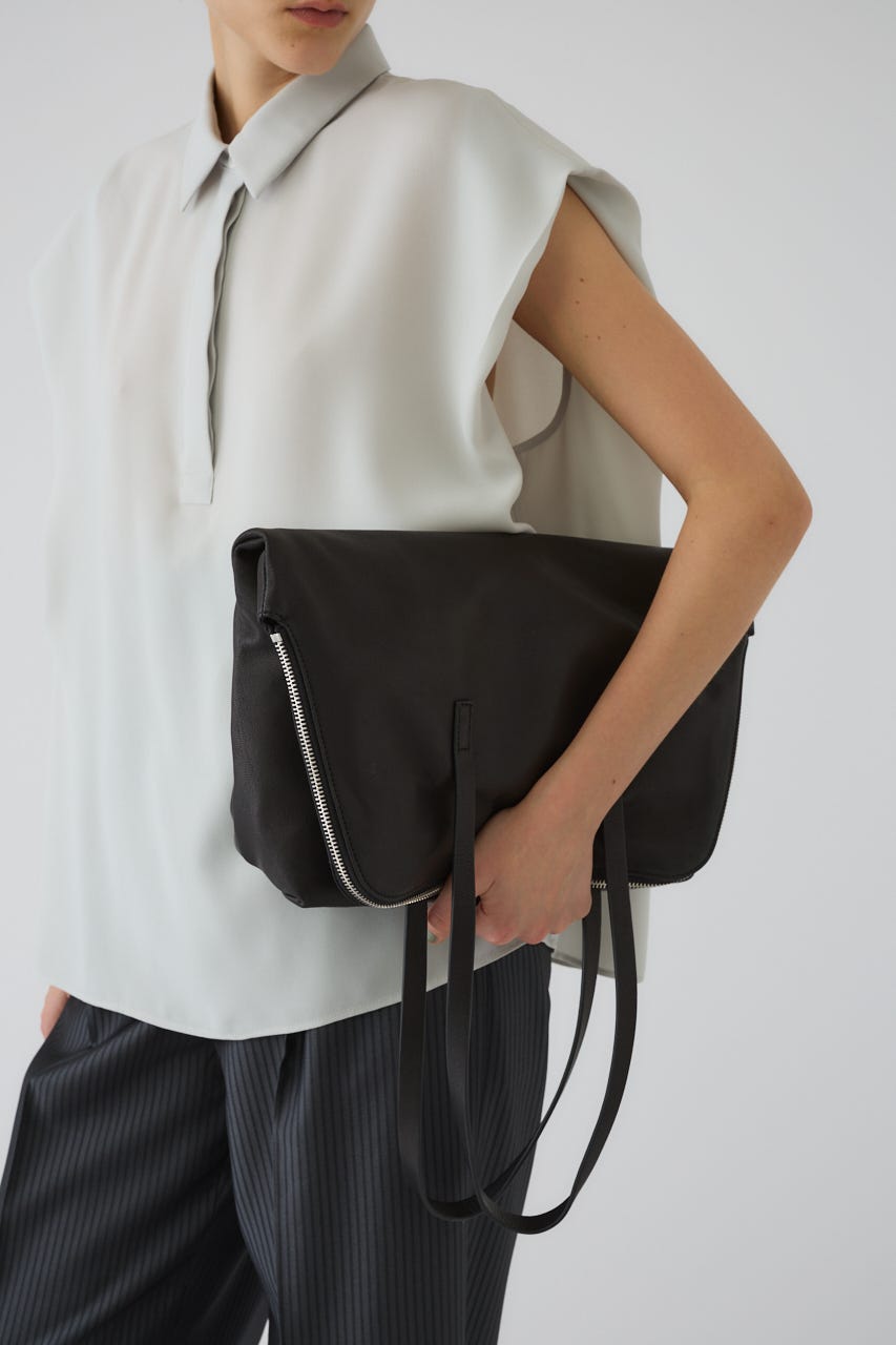 5/1- order start W-zip leather bag BLK FREE