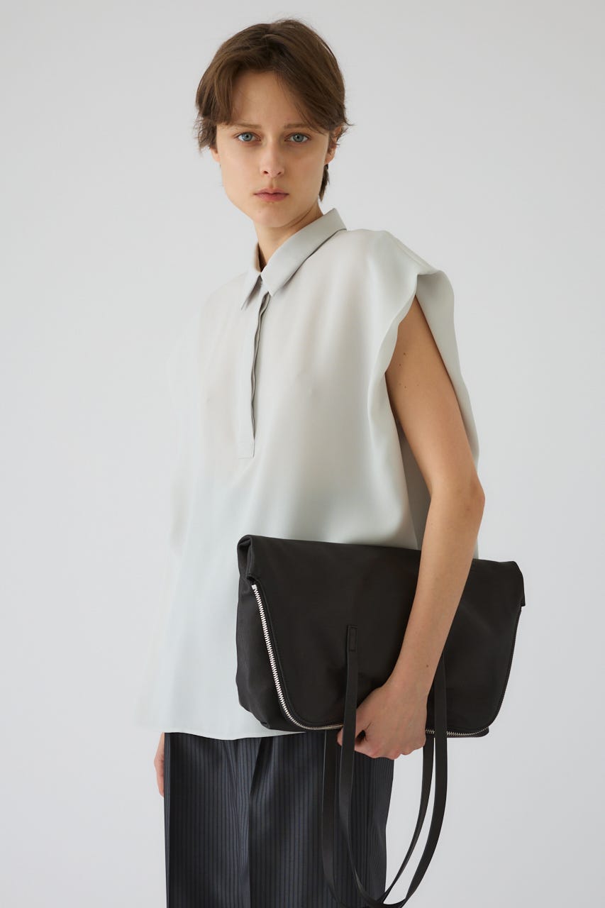 5/1- order start W-zip leather bag BLK FREE