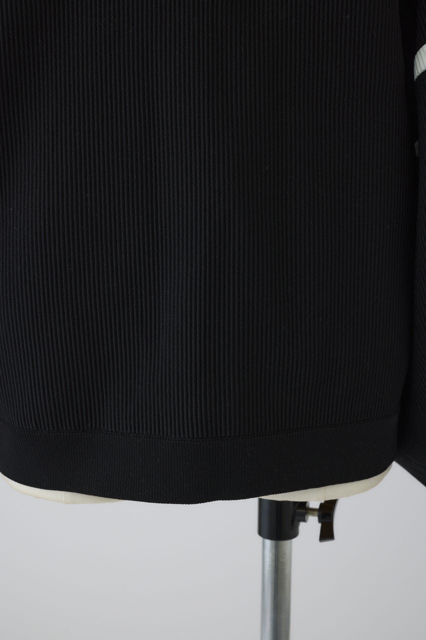 2/4- order start Volume sleeve design knit tops BLK FREE