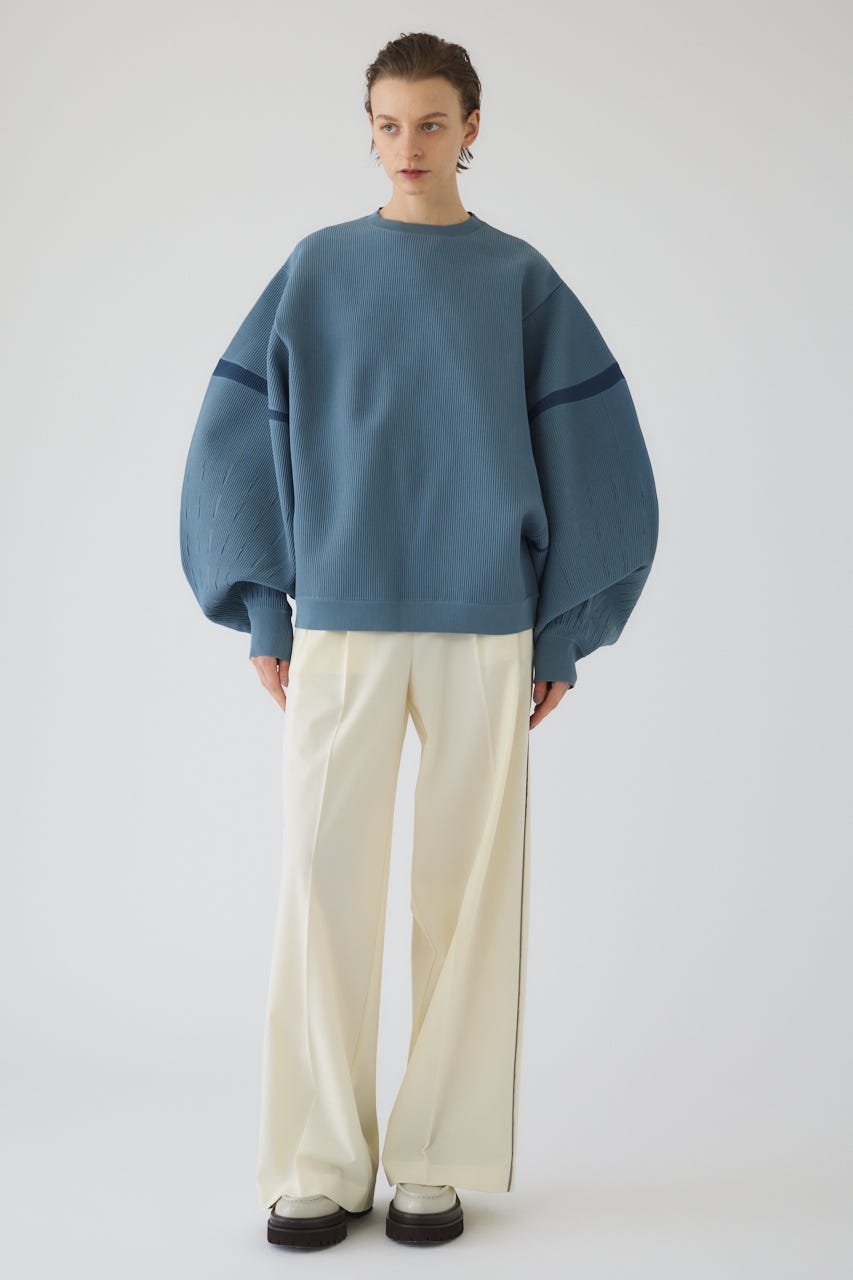 2/4- order start Volume sleeve design knit tops BLU FREE