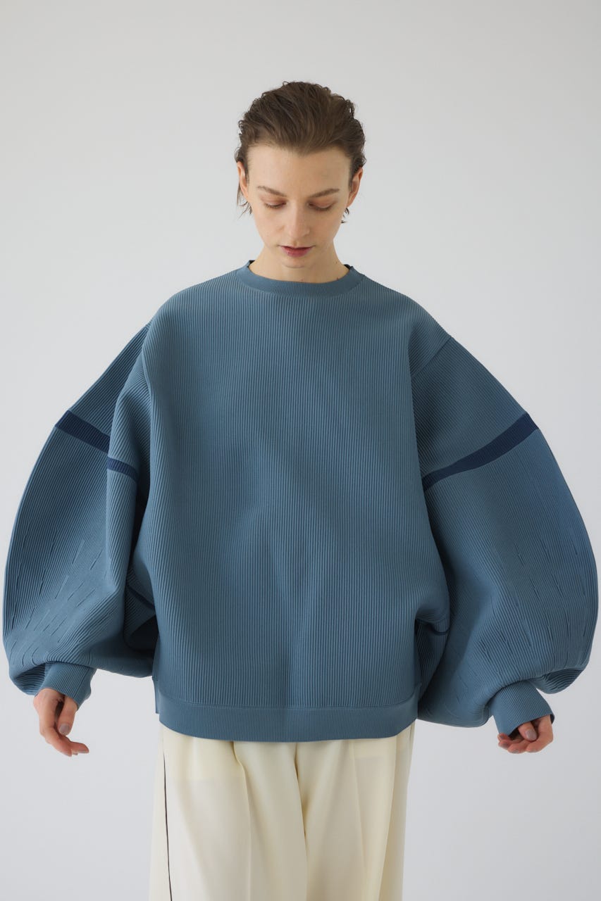 2/4- order start Volume sleeve design knit tops BLU FREE