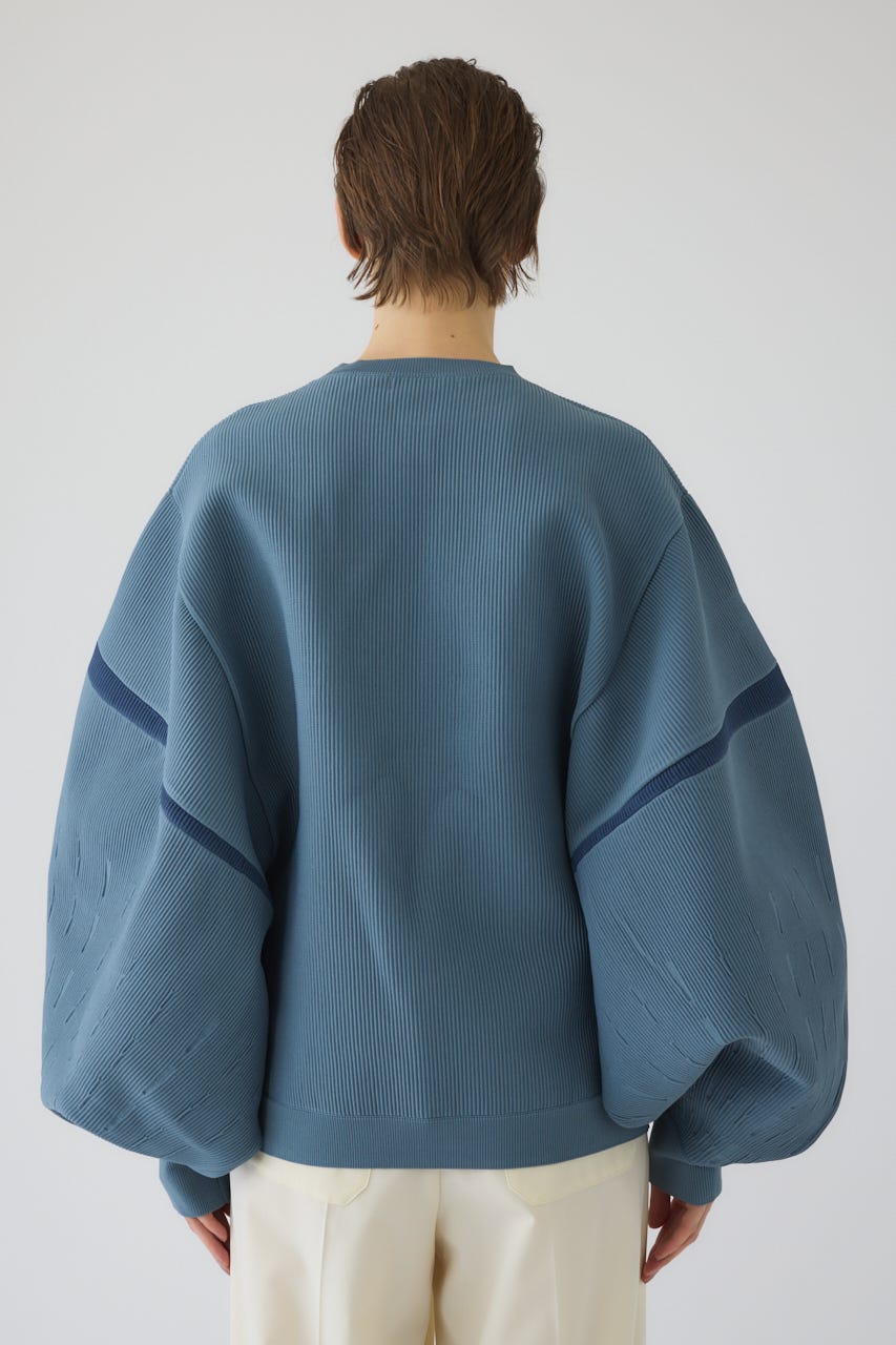 2/4- order start Volume sleeve design knit tops BLU FREE