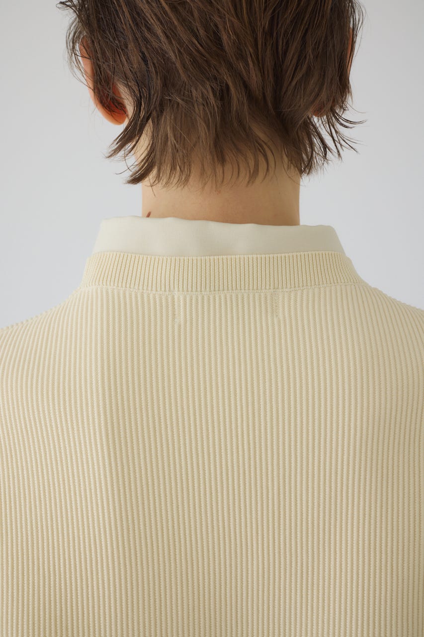 2/4- order start Volume sleeve design knit tops O/WHT FREE