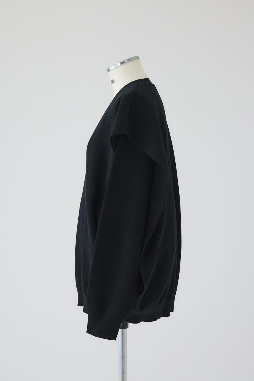 1/1- order start Side open oversized knit PO BLK FREE