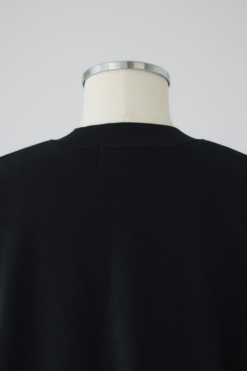 1/1- order start Side open oversized knit PO BLK FREE