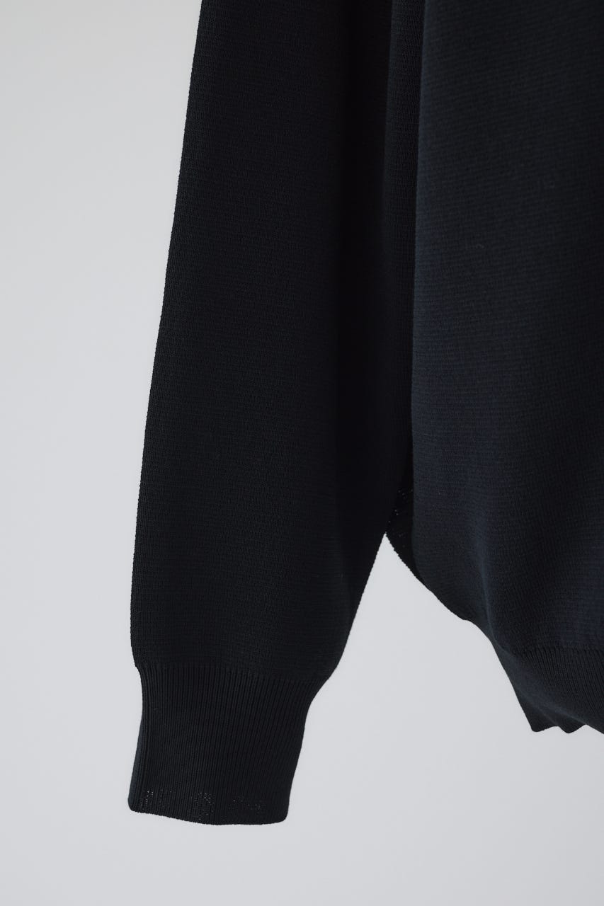 1/1- order start Side open oversized knit PO BLK FREE