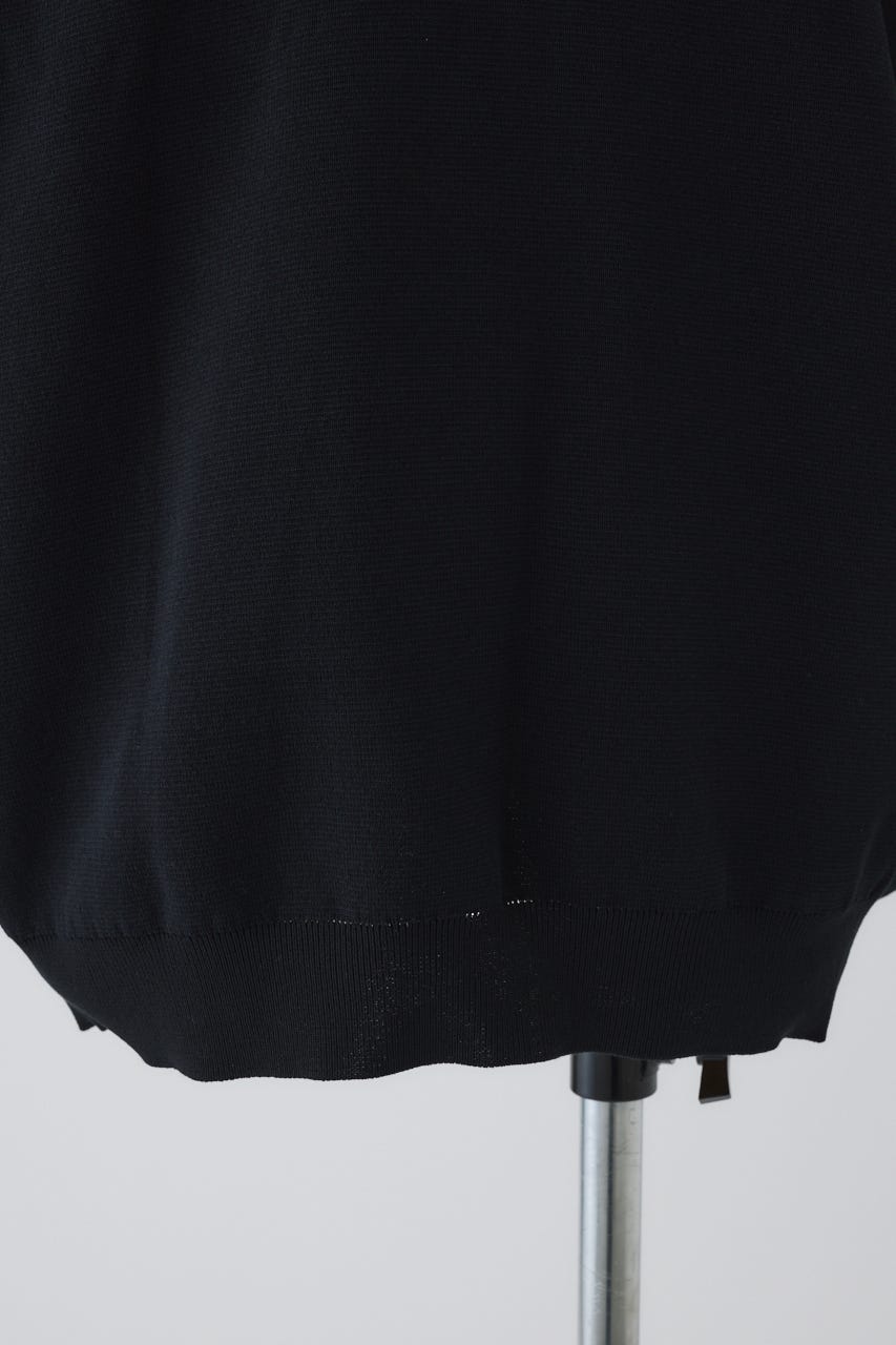 1/1- order start Side open oversized knit PO BLK FREE