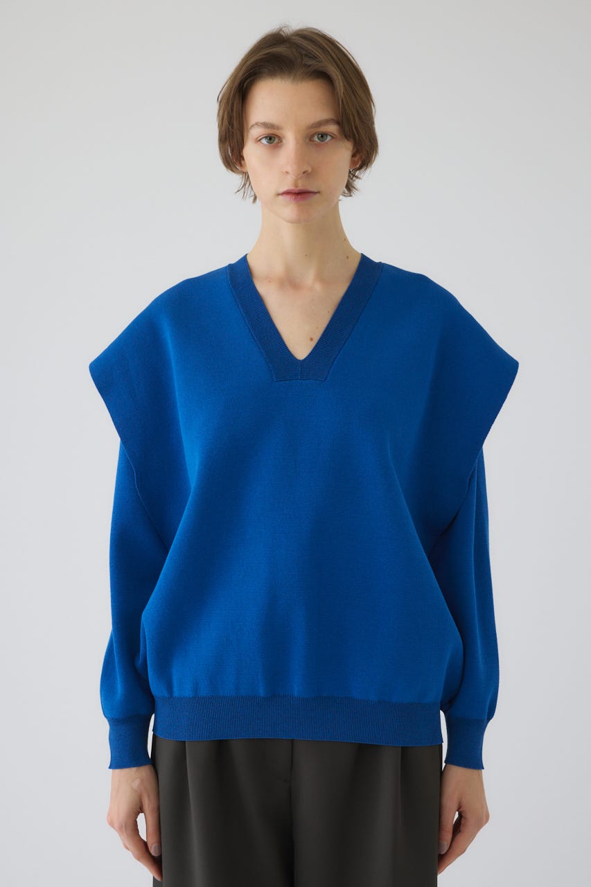 1/1- order start Side open oversized knit PO BLU FREE