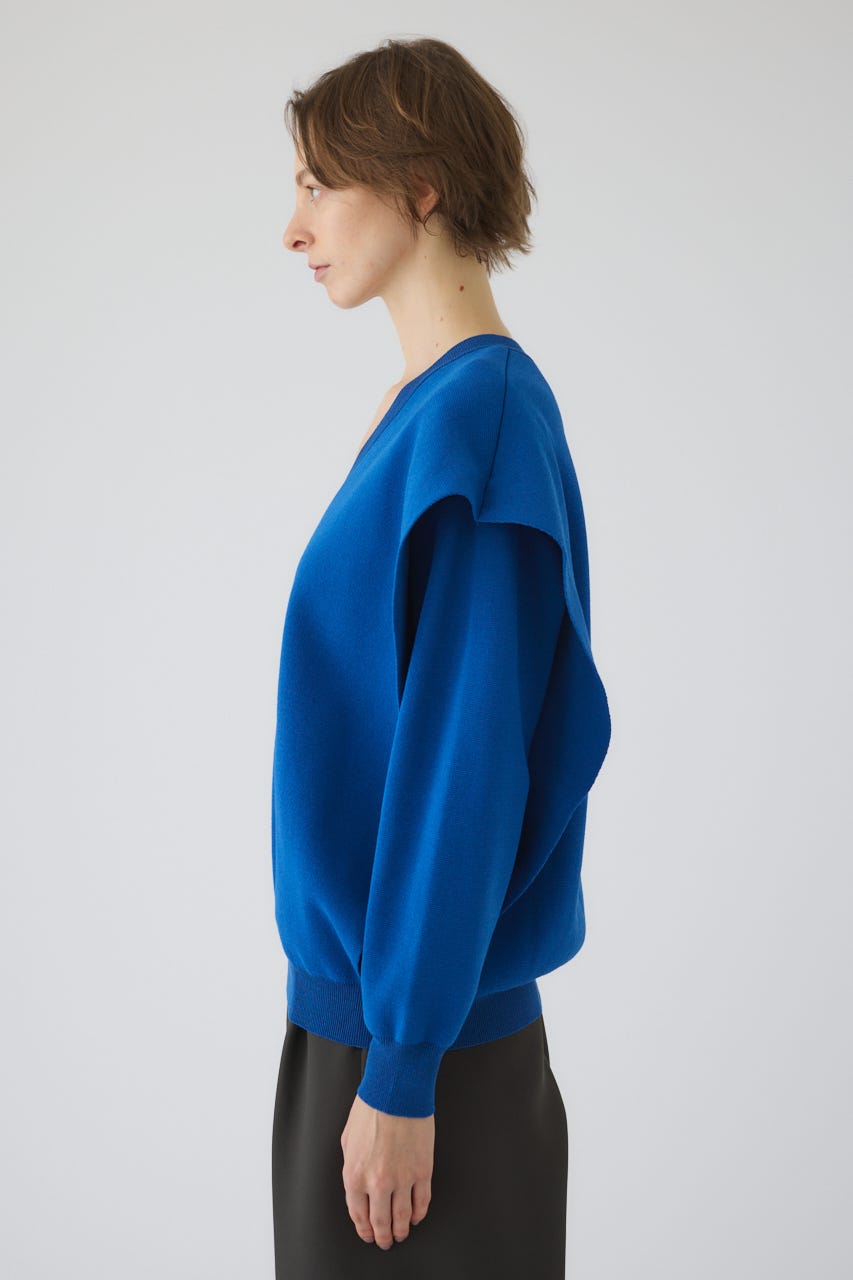 1/1- order start Side open oversized knit PO BLU FREE