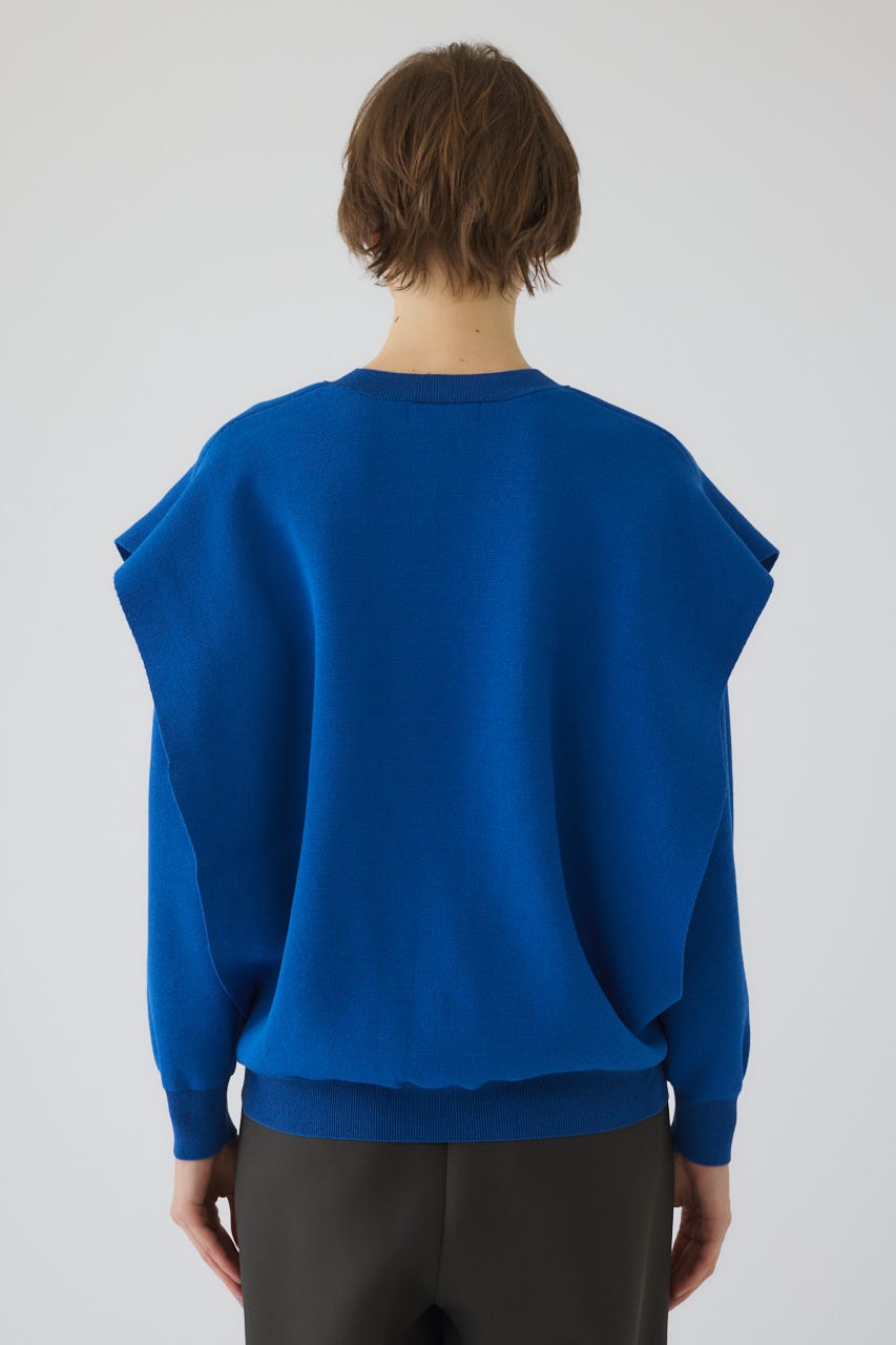 1/1- order start Side open oversized knit PO BLU FREE