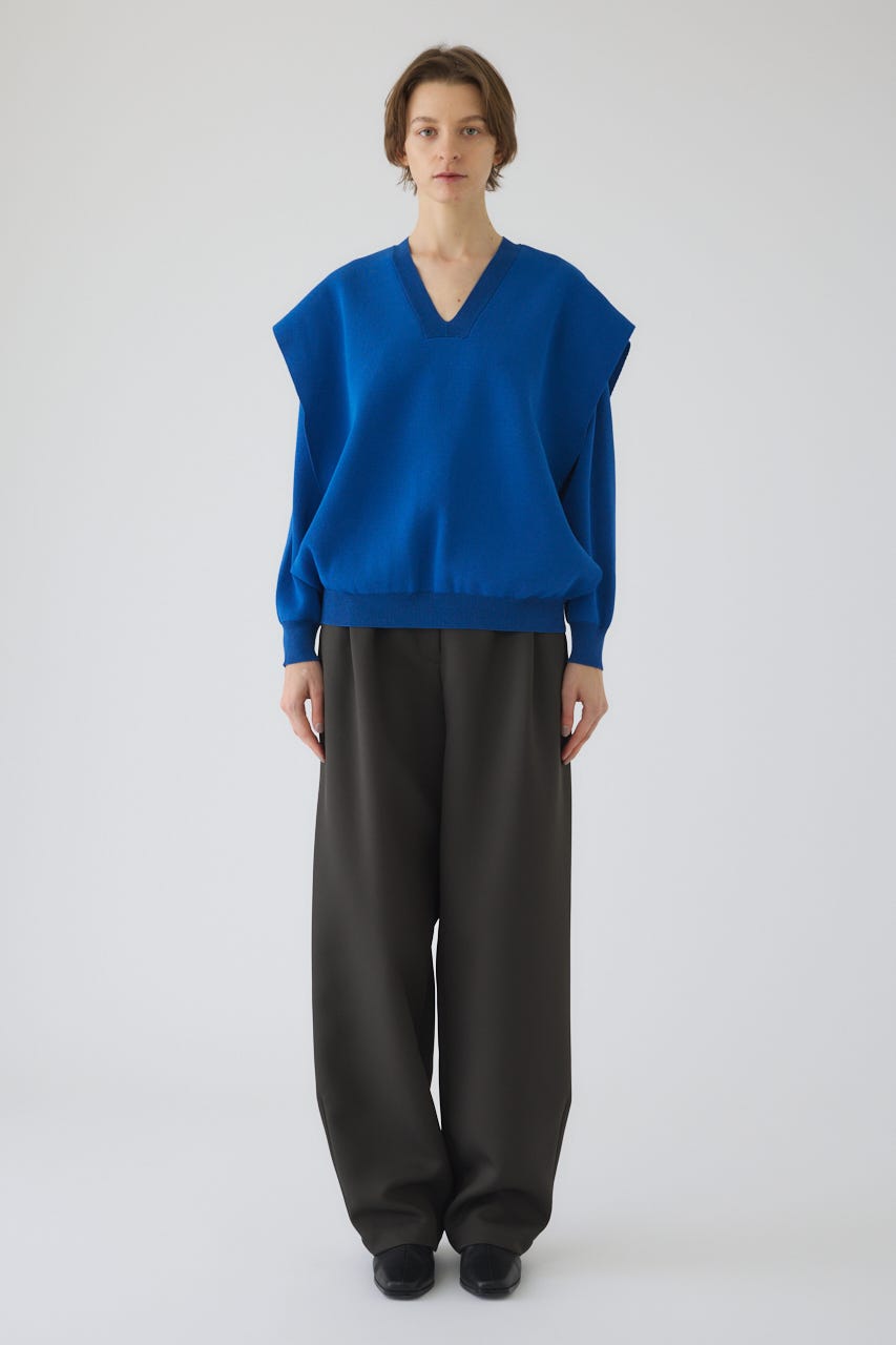 1/1- order start Side open oversized knit PO BLU FREE