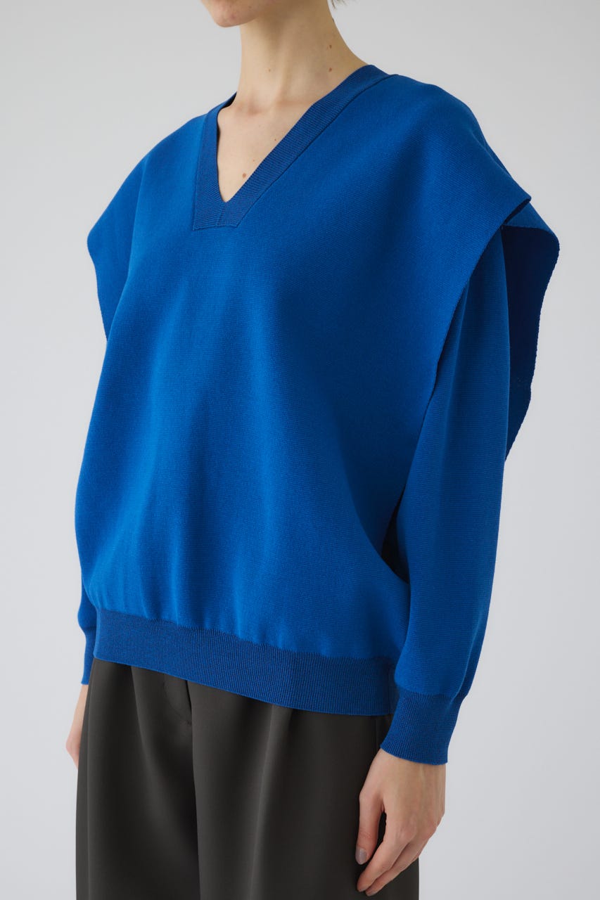 1/1- order start Side open oversized knit PO BLU FREE