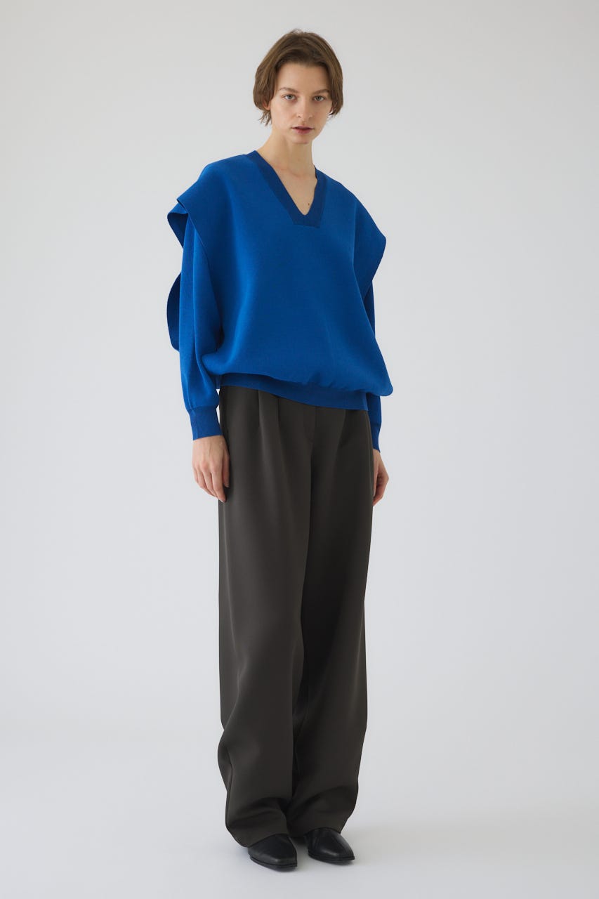 1/1- order start Side open oversized knit PO BLU FREE