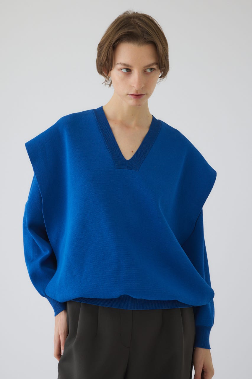 1/1- order start Side open oversized knit PO BLU FREE