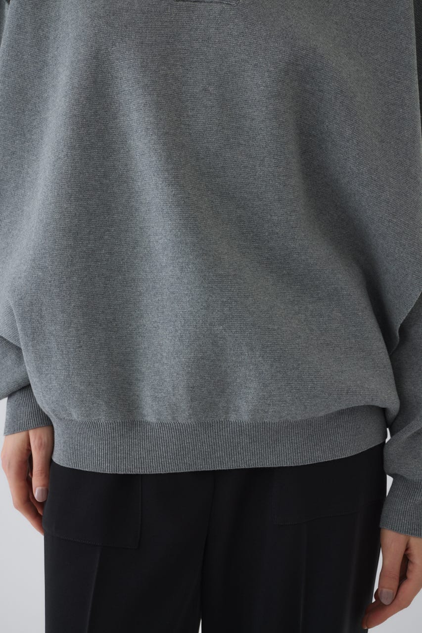 1/1- order start Side open oversized knit PO GRY FREE