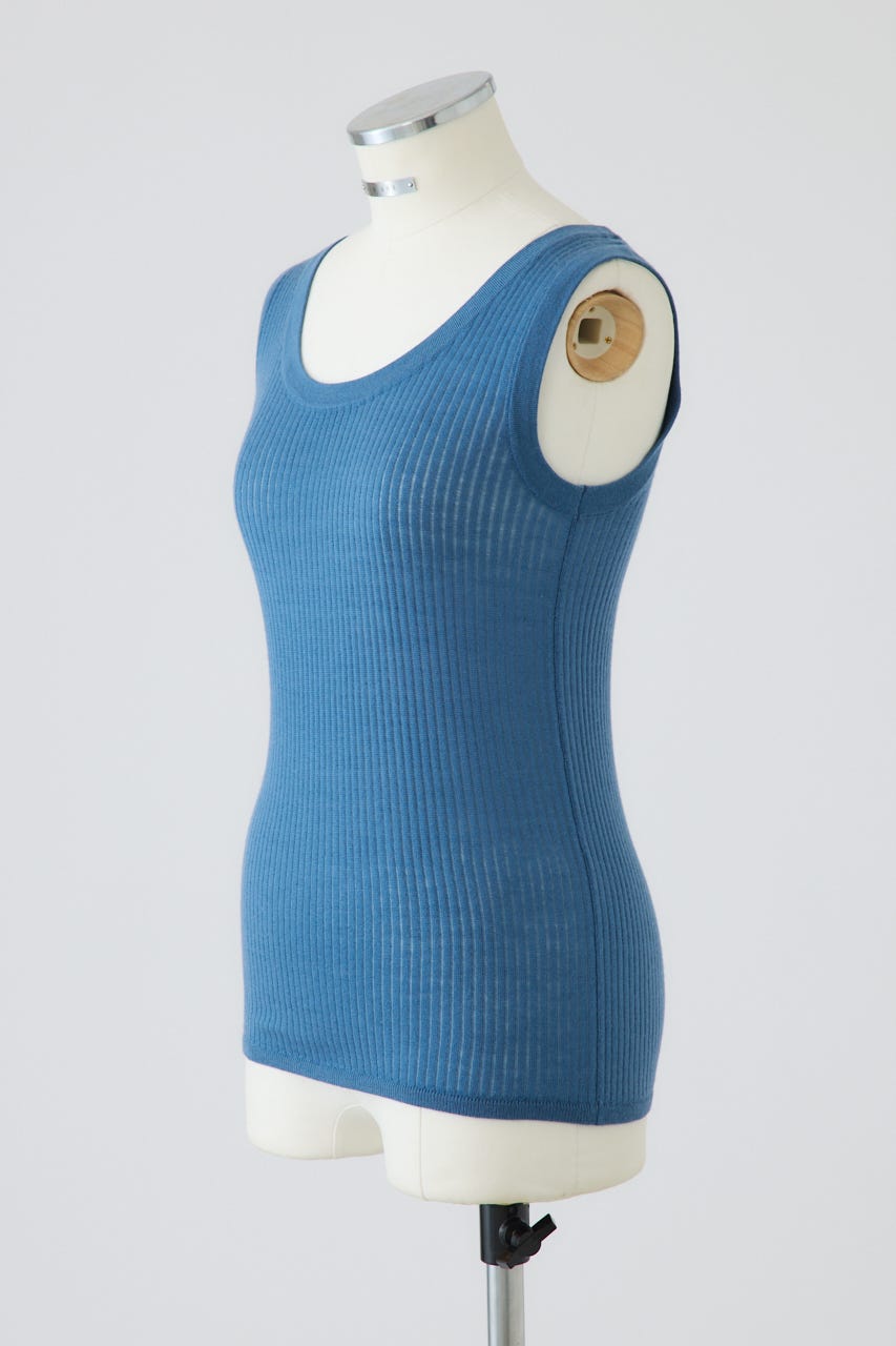 Needle knit tank top BLU FREE