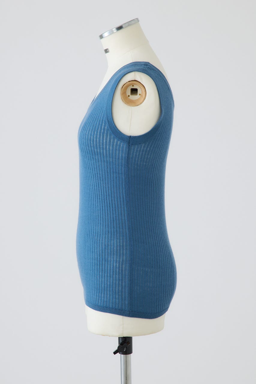 Needle knit tank top BLU FREE