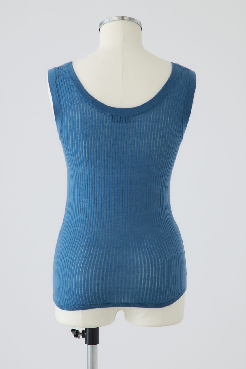 Needle knit tank top BLU FREE