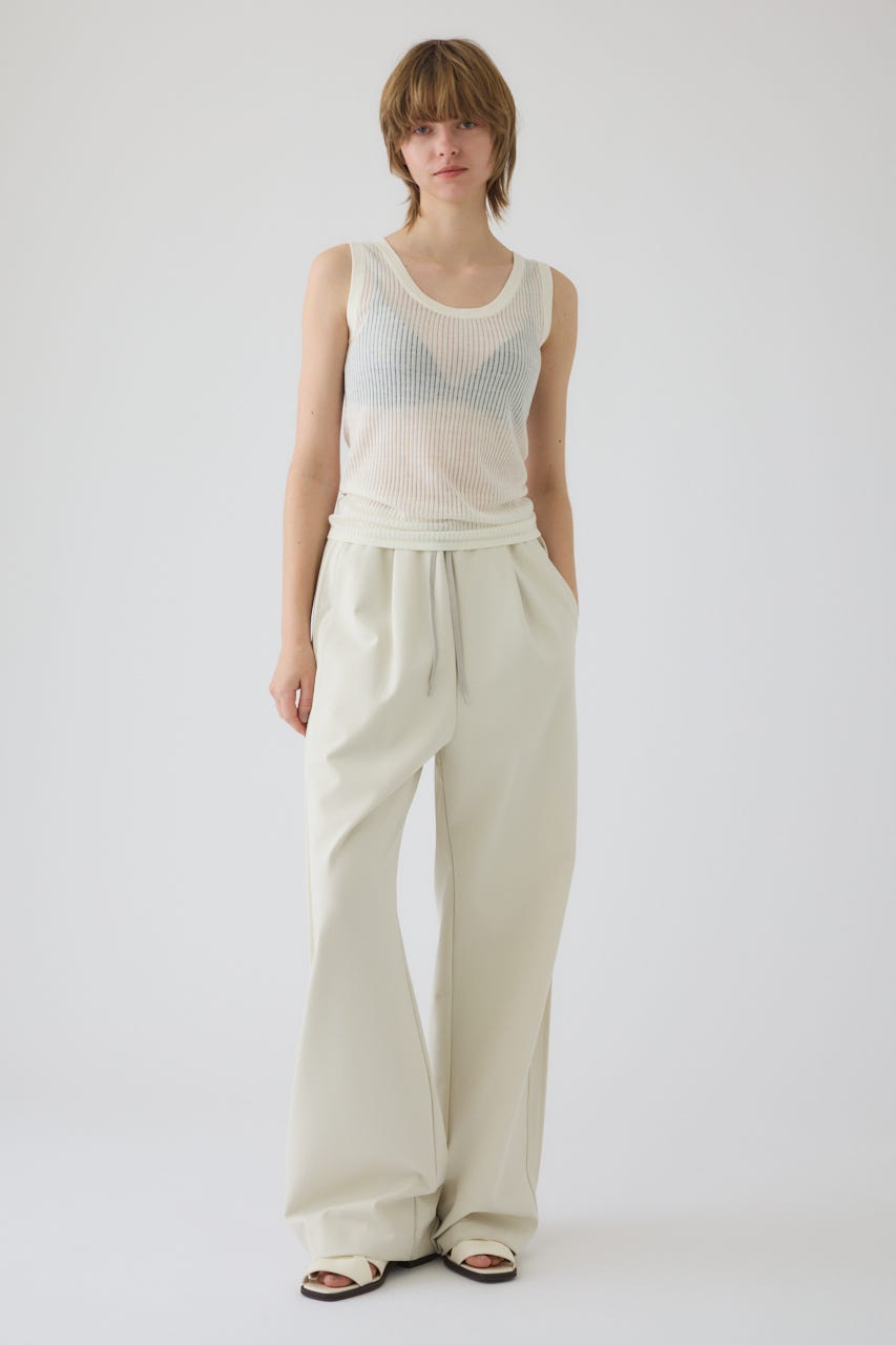 Needle knit tank top WHT FREE