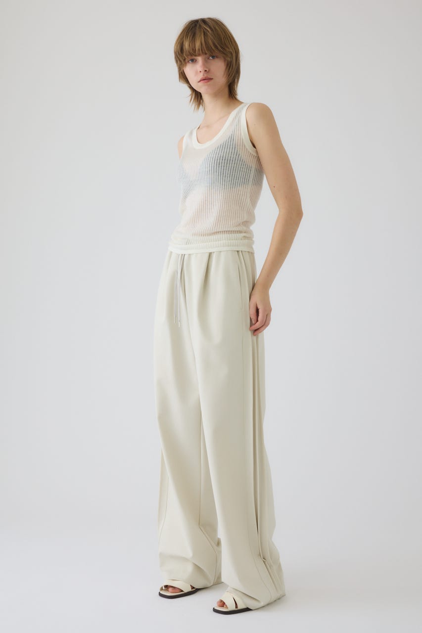 Needle knit tank top WHT FREE