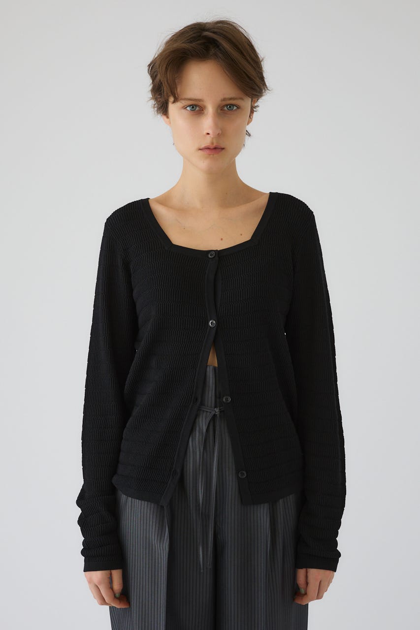 5/1- order start Tuck rib knit CD BLK FREE