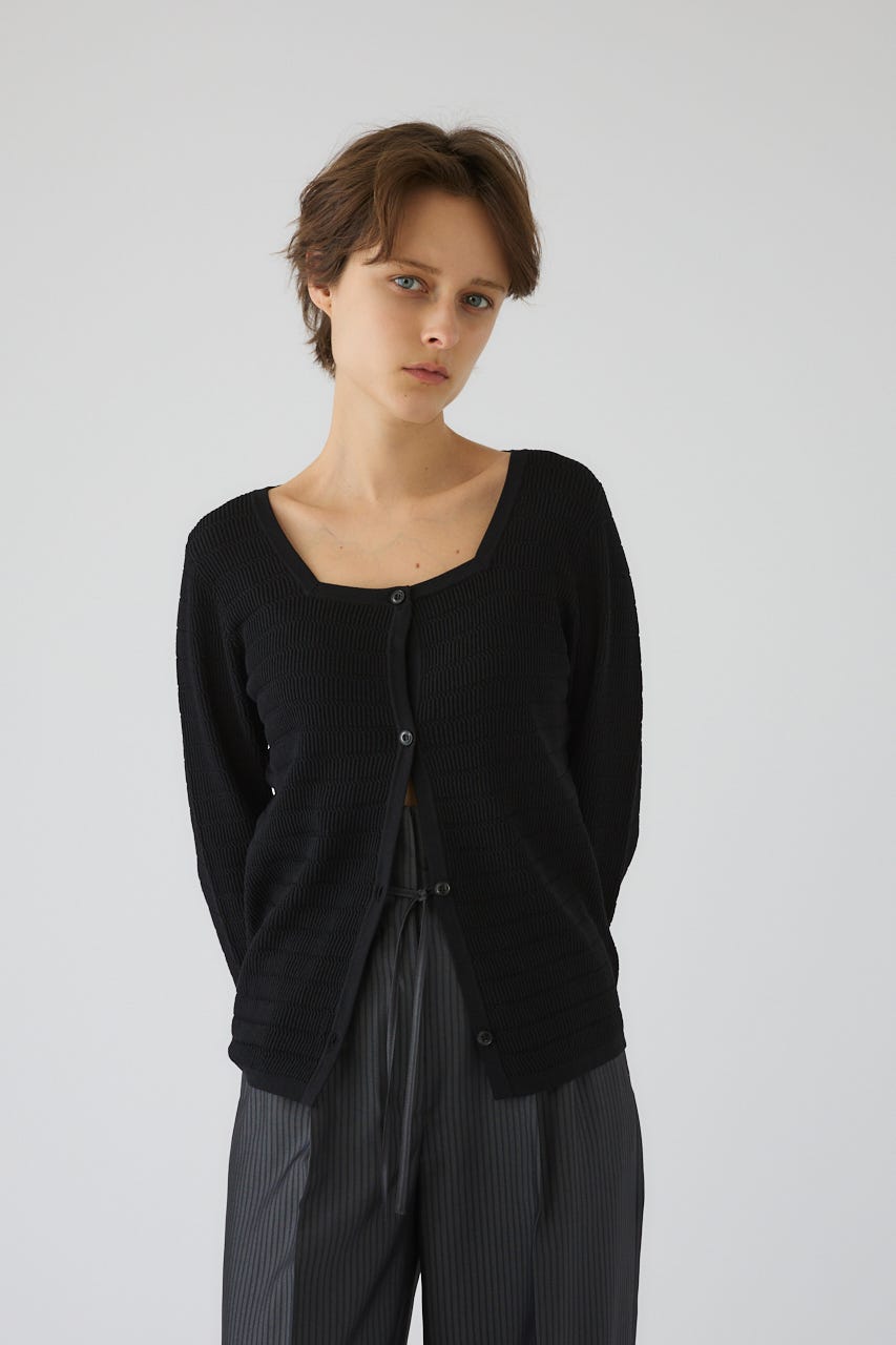 5/1- order start Tuck rib knit CD BLK FREE