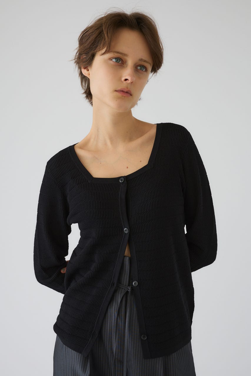 5/1- order start Tuck rib knit CD BLK FREE