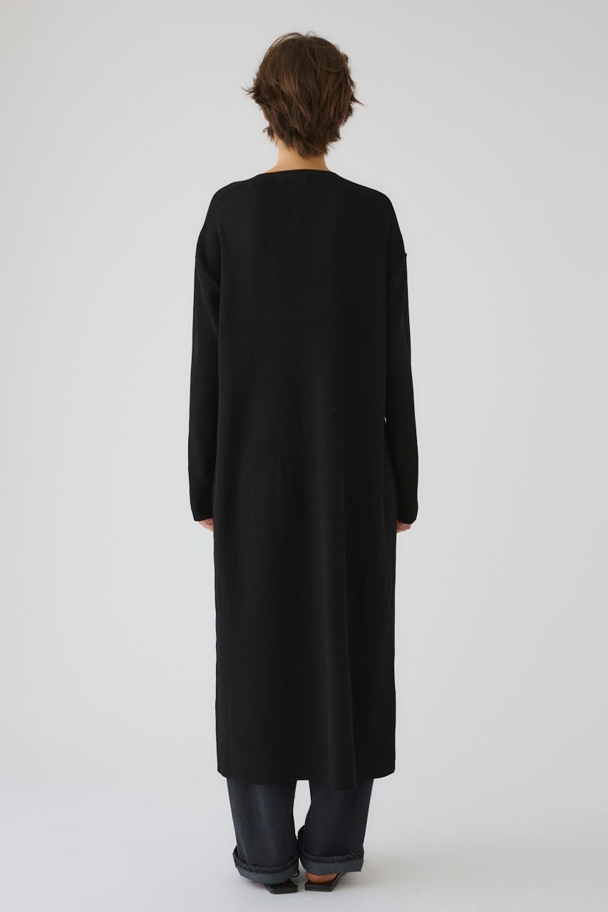 Fabric covered button dress BLK 38