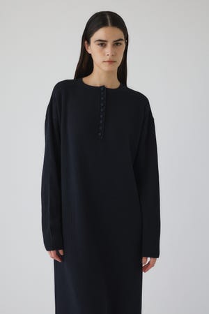 Fabric covered button dress