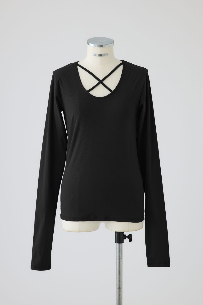 3/4 order start Cross strap skin tops BLK FREE