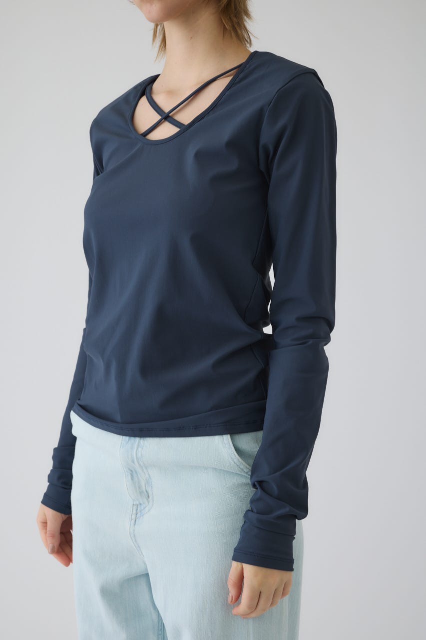 3/4 order start Cross strap skin tops GRY FREE