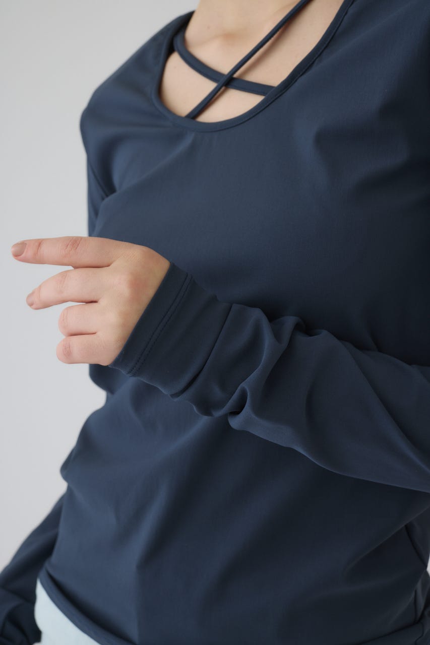 3/4 order start Cross strap skin tops GRY FREE