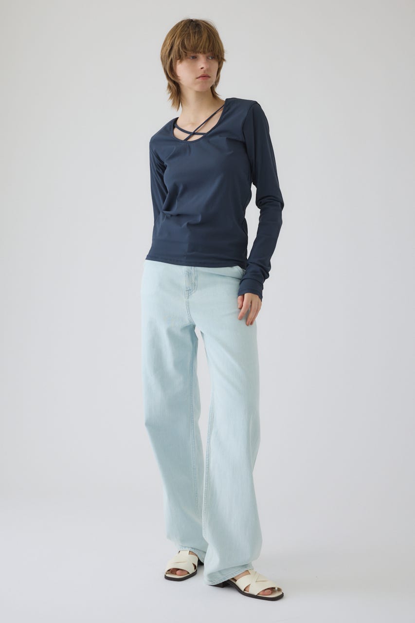 3/4 order start Cross strap skin tops GRY FREE