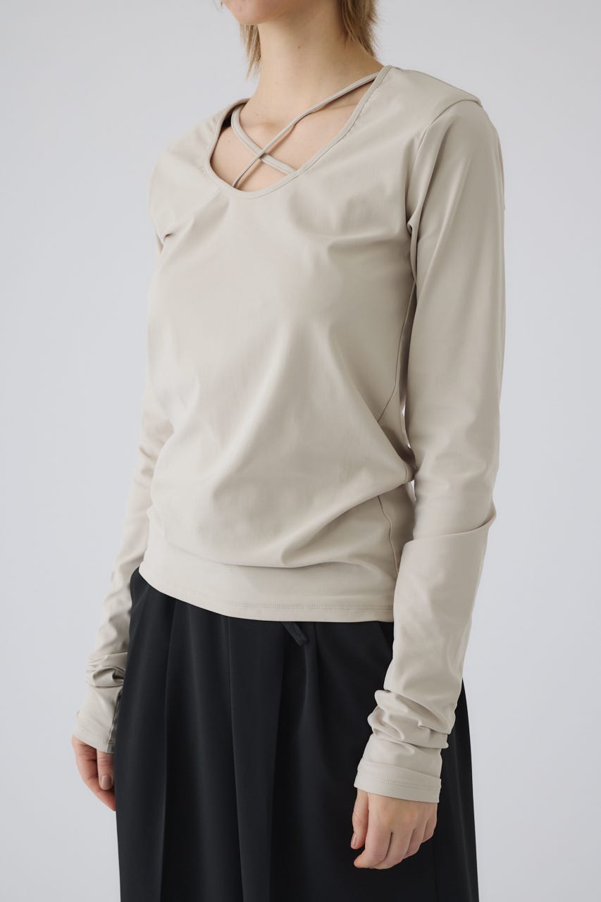 3/4 order start Cross strap skin tops L/GRY FREE