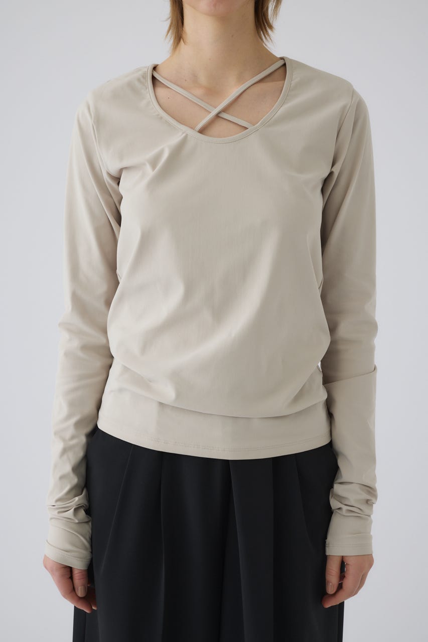 3/4 order start Cross strap skin tops L/GRY FREE