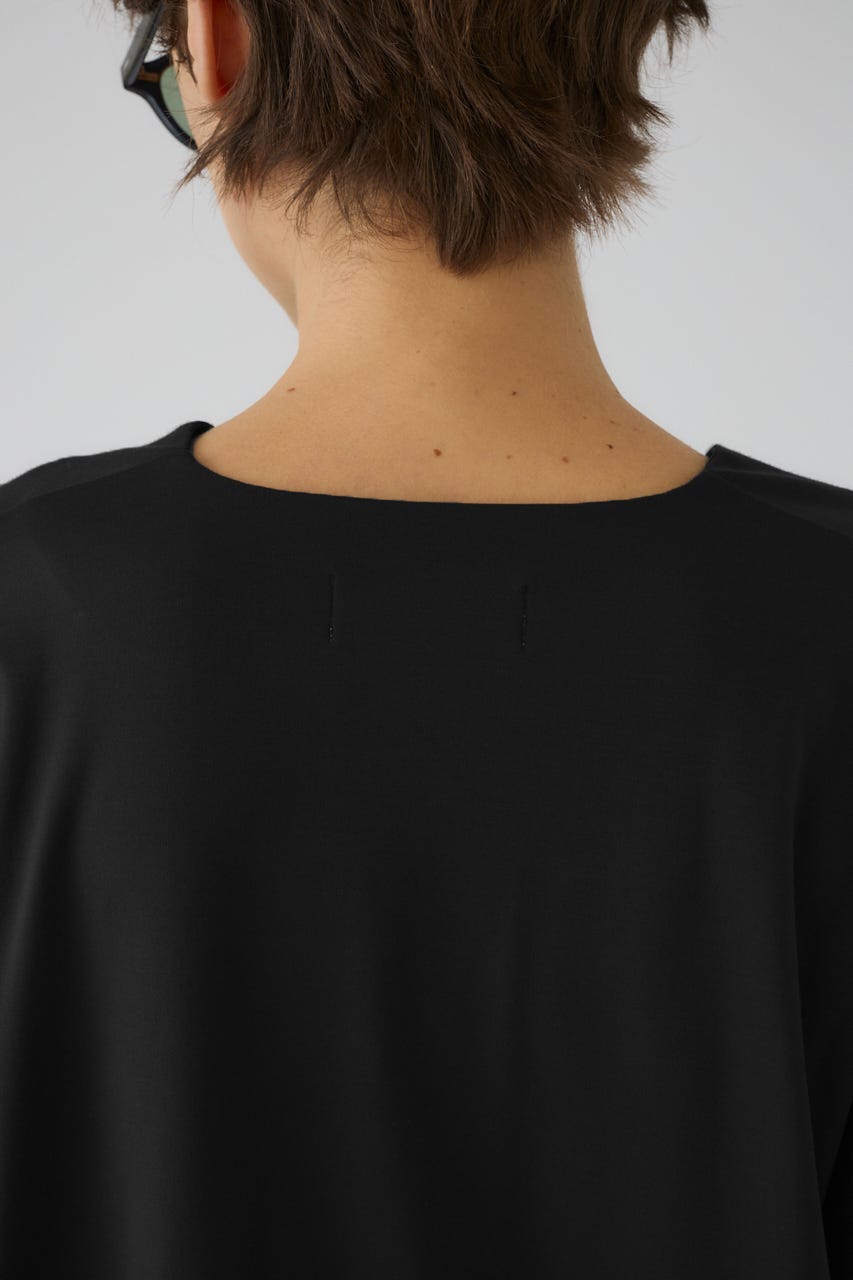 Side drawstring big T-shirts BLK FREE