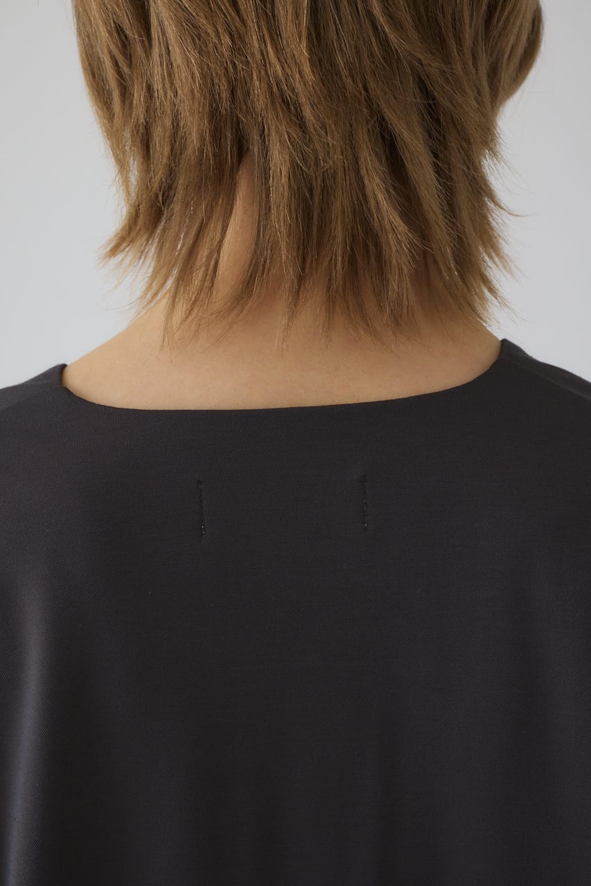 Side drawstring big T-shirts GRY FREE