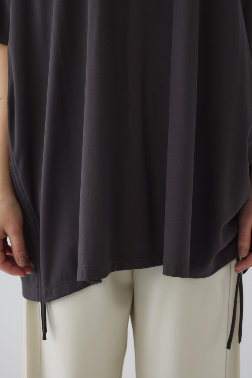 Side drawstring big T-shirts GRY FREE