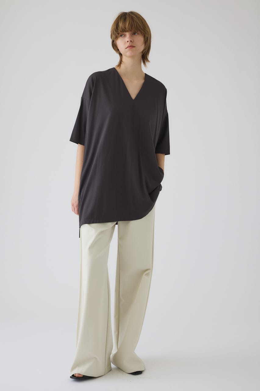 Side drawstring big T-shirts GRY FREE