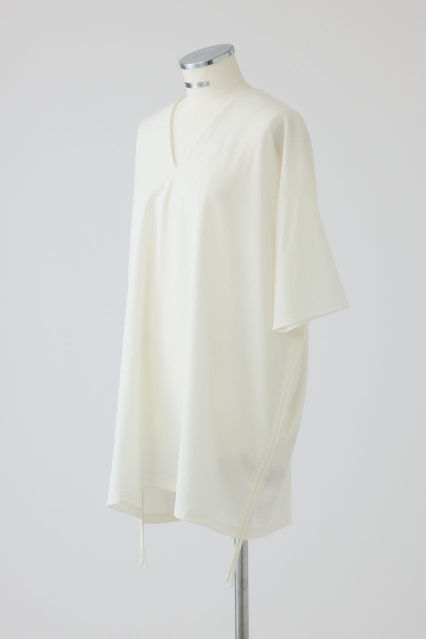 Side drawstring big T-shirts WHT FREE