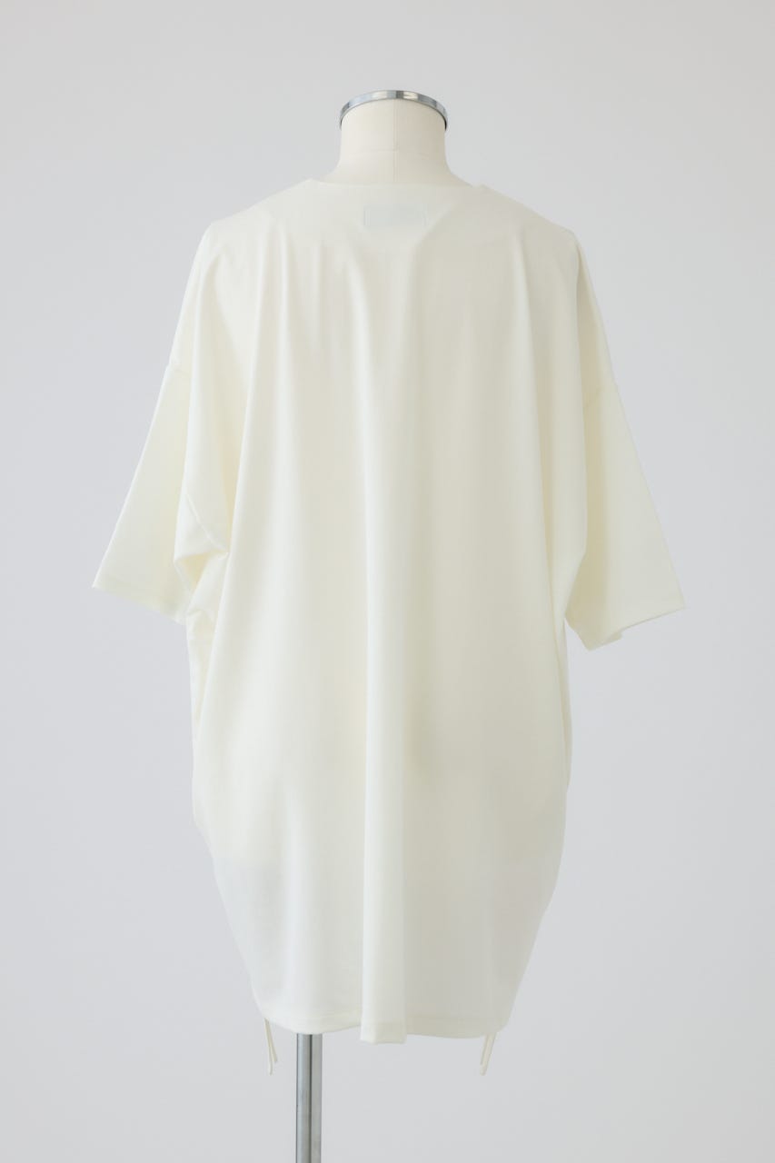 Side drawstring big T-shirts WHT FREE
