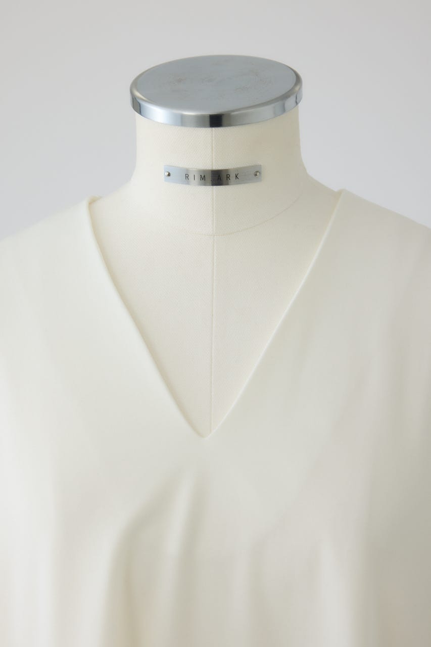 Side drawstring big T-shirts WHT FREE