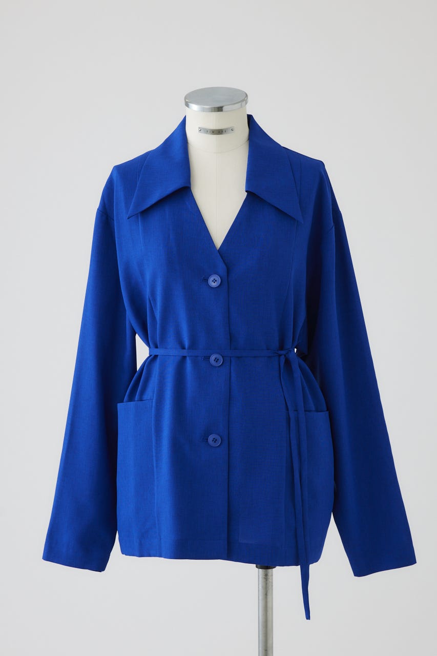【27SS PRE ORDER】Relaxed Open-Collar Shirt D/BLU FREE