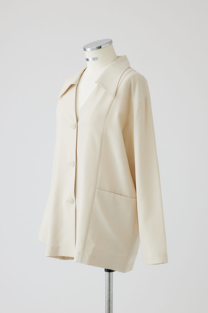 【27SS PRE ORDER】Relaxed Open-Collar Shirt L/BEG FREE
