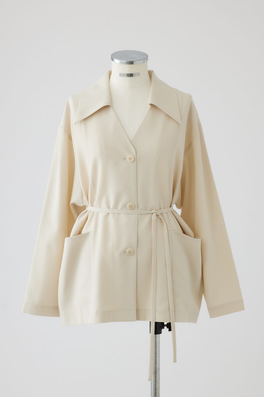 【27SS PRE ORDER】Relaxed Open-Collar Shirt L/BEG FREE